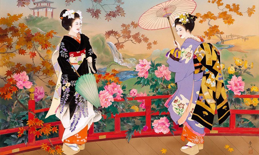 Пион в японской живописи